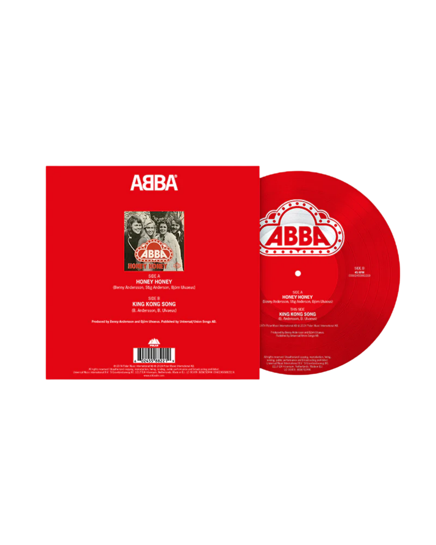ABBA - Honey, Honey (English) / King Kong Song: Picture Disc Vinyl 7" Single