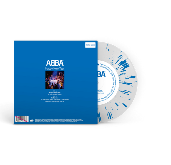 ABBA - Happy New Year (2024): Limited White/Blue Vinyl 7" Single