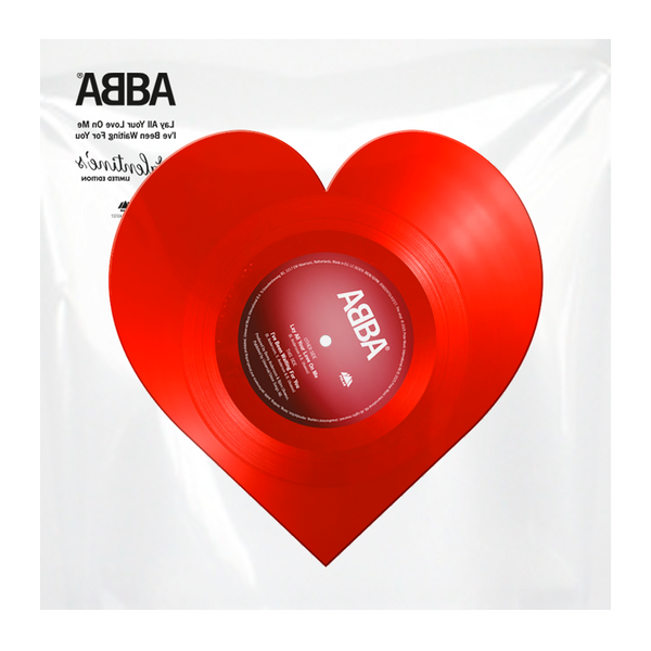 ABBA - Lay All Your Love On Me / I’ve Been Waiting For You: Heart-Shaped Valentine’s 12" Vinyl