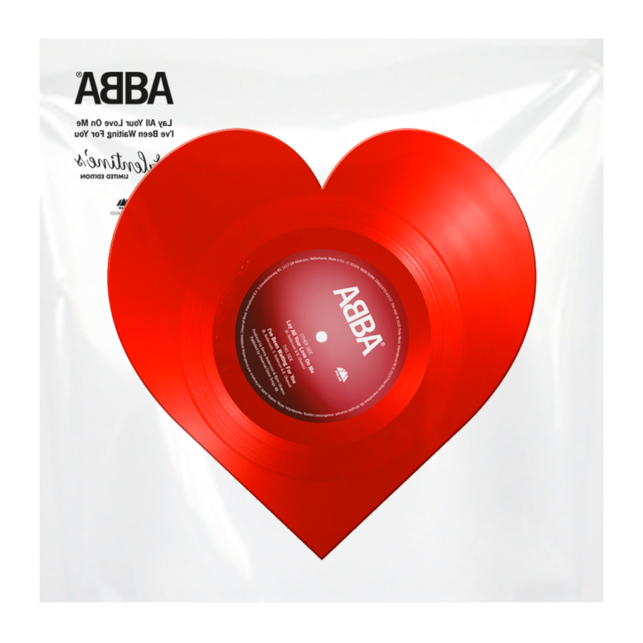 ABBA - Lay All Your Love On Me / I’ve Been Waiting For You: Heart-Shaped Valentine’s 12" Vinyl