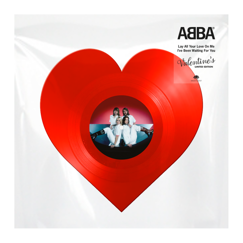 ABBA - Lay All Your Love On Me / I’ve Been Waiting For You: Heart-Shaped Valentine’s 12" Vinyl