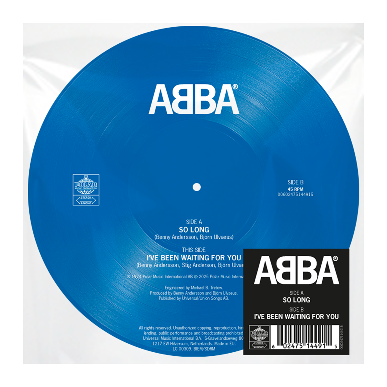 ABBA - So Long / I’ve Been Waiting For You: 7" Picture Disc