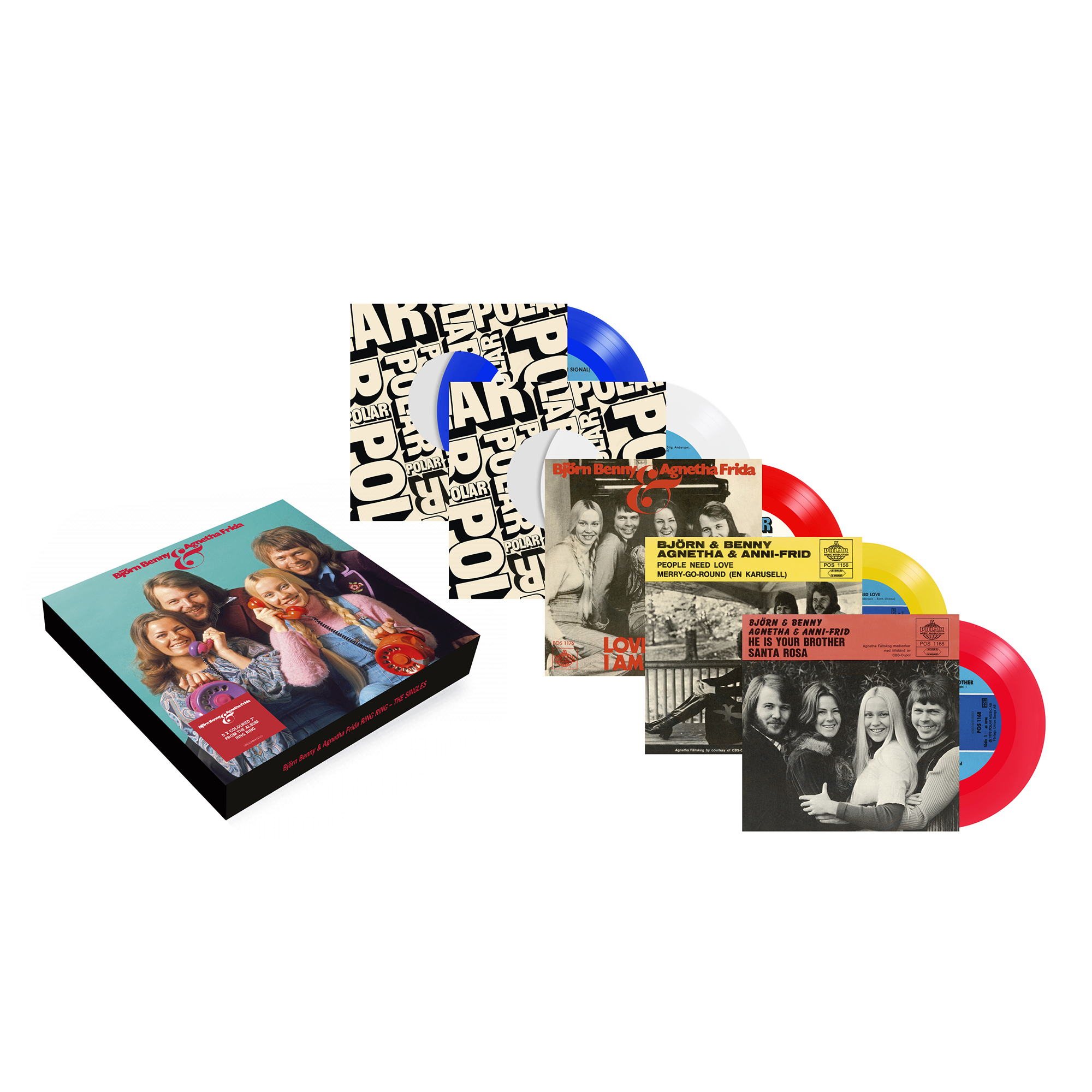 ABBA - Ring Ring (50th Anniversary): Exclusive 5 x 7" Colour Vinyl Box Set