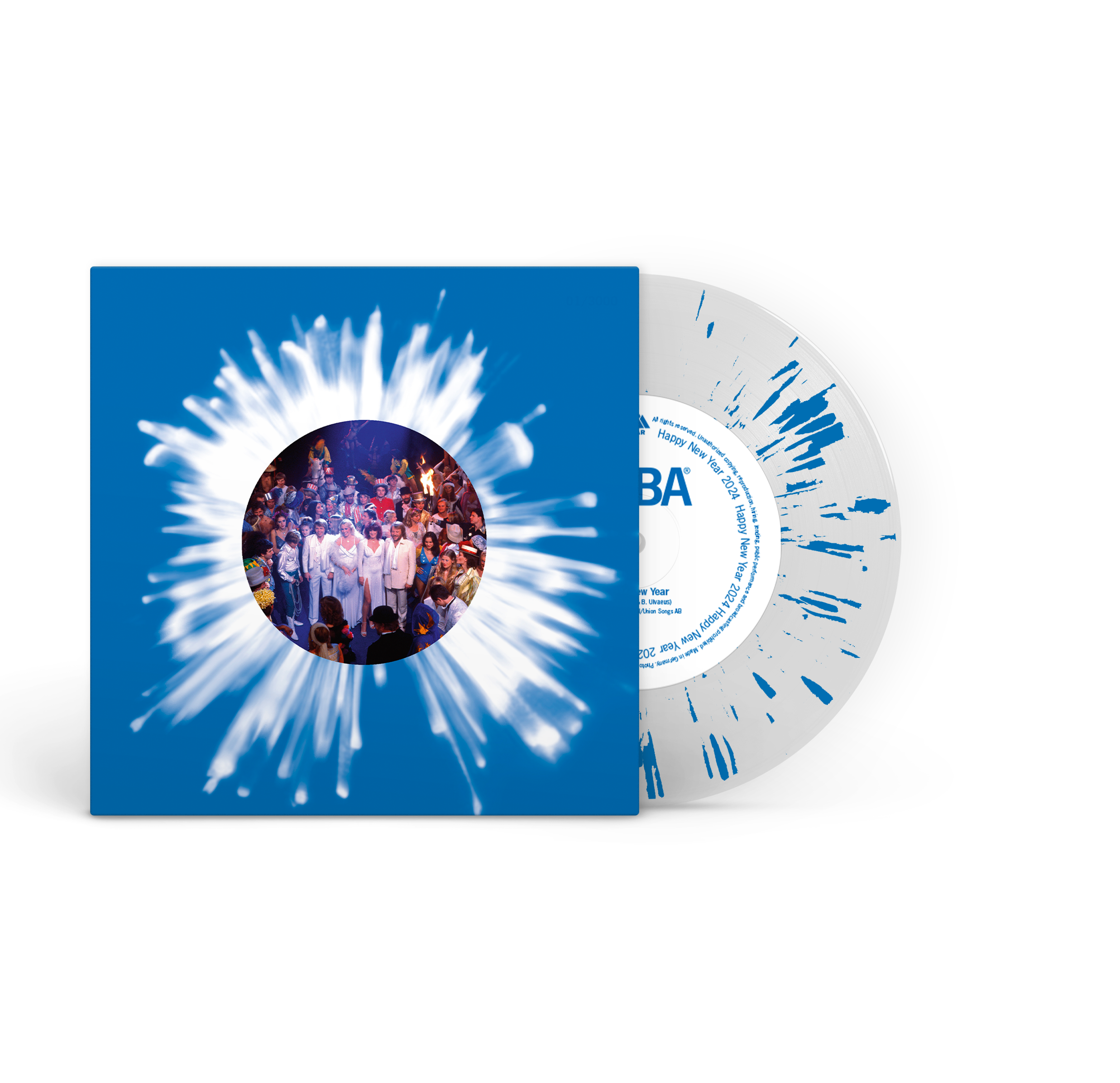 ABBA - Happy New Year (2024): Limited White/Blue Vinyl 7" Single